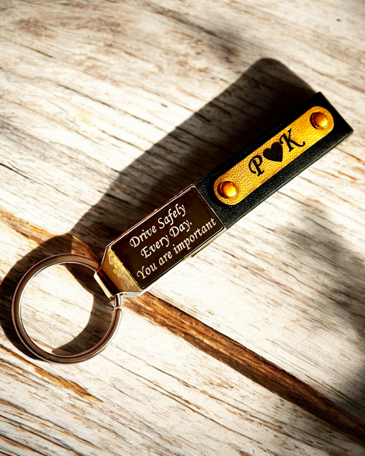 Drive Safe Keychain With Customised Initital