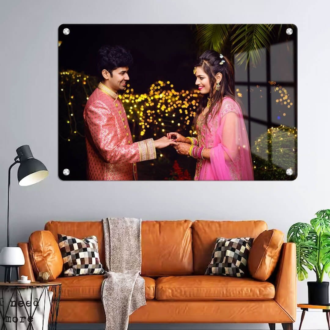 Customised Acrylic Wall Hanging Frame (with studs) 12x18 size
